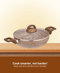Premium Marble Coated Anti-Silver Kadai – Durable, Non-Stick & Stylish Cookware