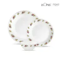 La Opala Novo Collection Opal Glass Crockery | for Family of 6