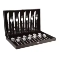 24 Piece Stainless Steel Premium Cutlery Set with Gift Box, Neo Design