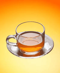 Premium Glass Tea Cup and Saucer Set of 6