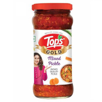 TOPS Gold Mixed Pickle - 375 Gram Glass Bottle