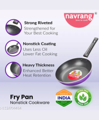 Navrang 220 Nonstick Frypan with Glass Lid