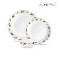 La Opala Novo Collection Opal Glass Crockery | for Family of 6