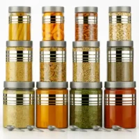 12 Pcs Durable Plastic PET Storage Jar