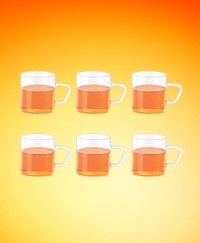 6 Pcs Tea n Coffee Borosilicate Glass